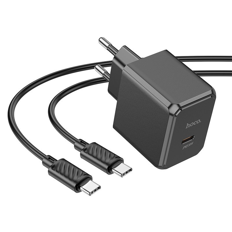 HOCO CS15A PD 30W With Type-C To Type-C Cable – Black Color